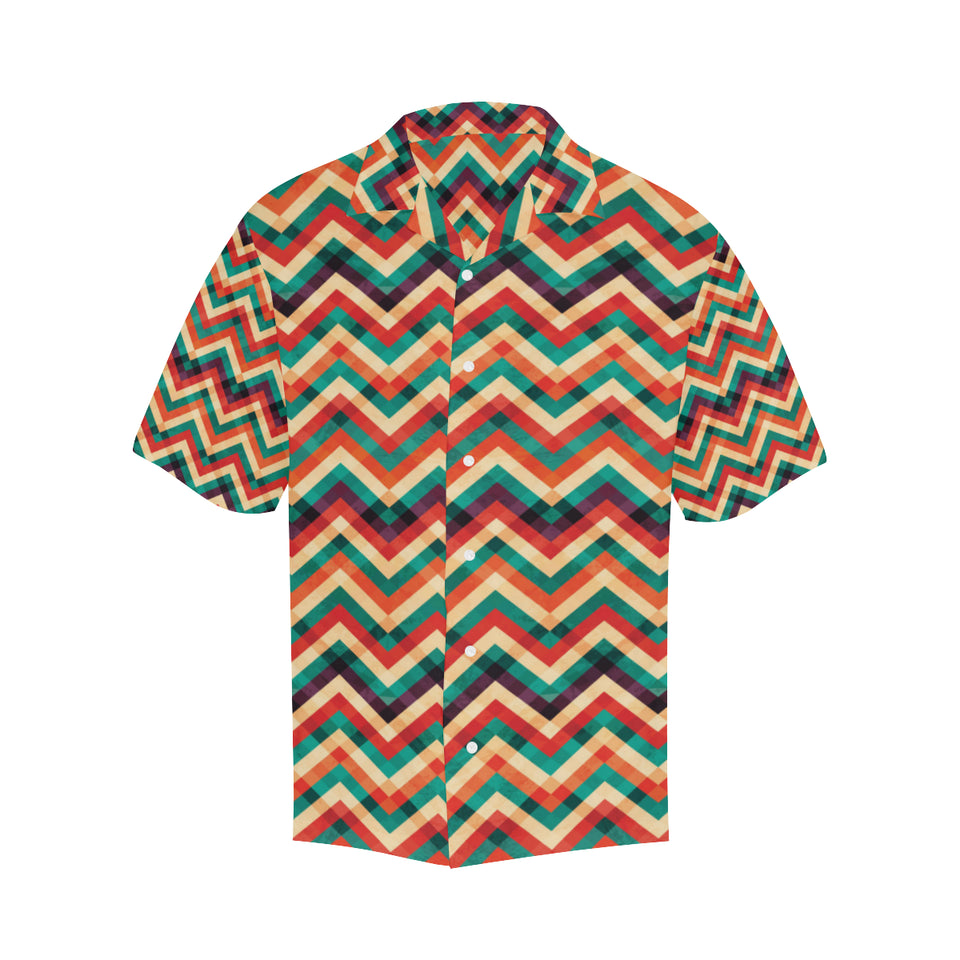 zigzag  chevron colorful pattern Men's All Over Print Hawaiian Shirt