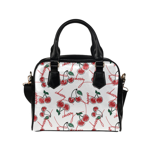 Hand drawn cherry pattern Shoulder Handbag