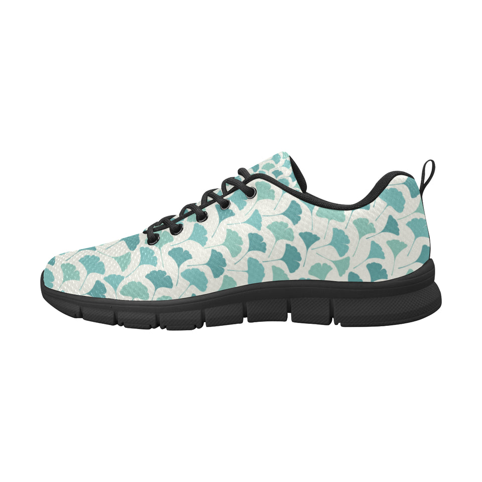 Green ginkgo leaves pattern Women's Sneaker Shoes