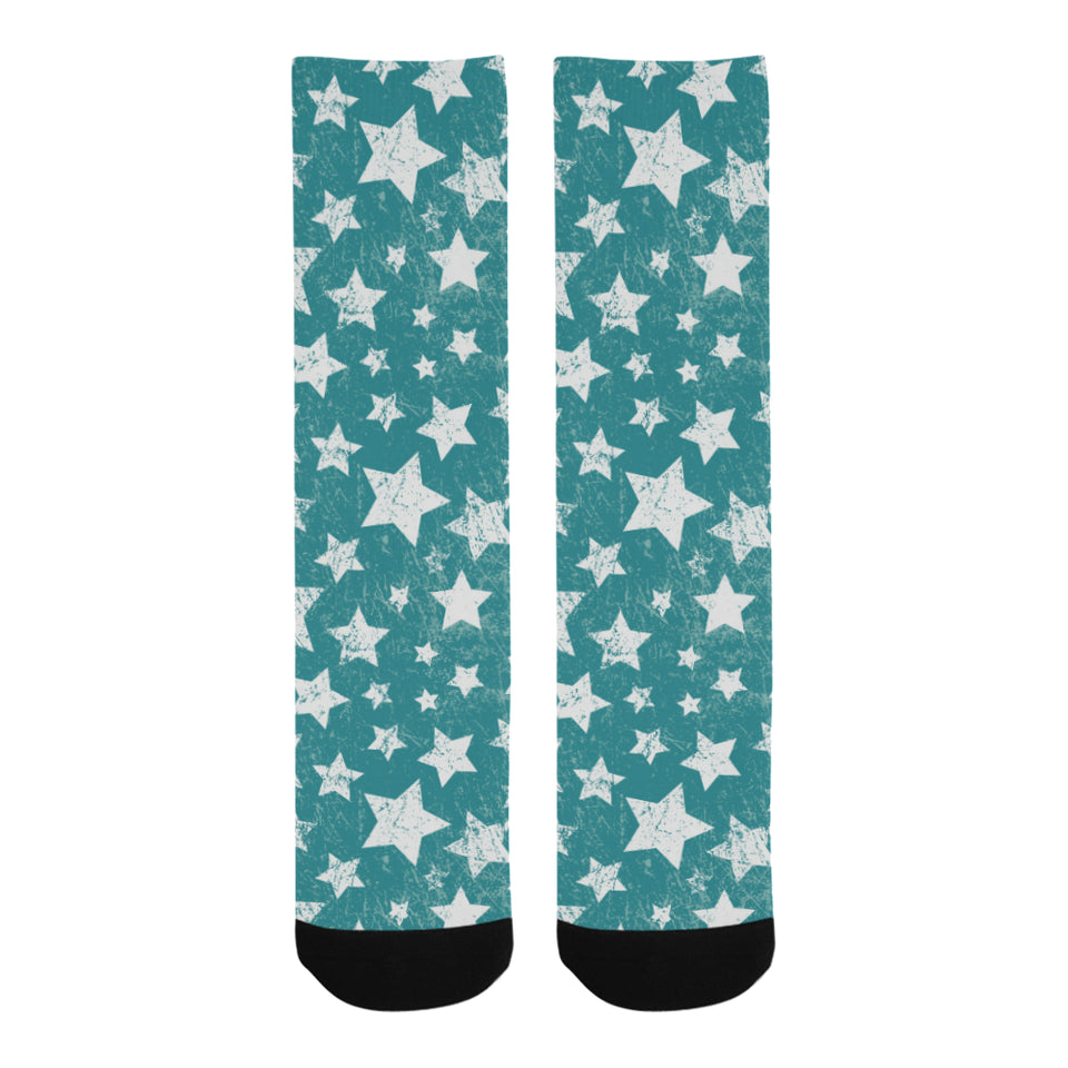 Vintage star pattern Crew Socks