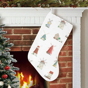 windmill design pattern Christmas Stocking
