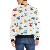 Colorful helicopter pattern Men's Crew Neck Sweatshirt