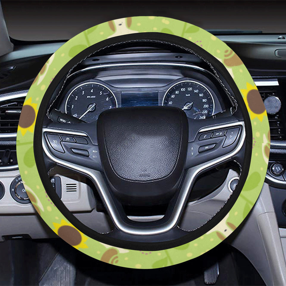 Snail Pattern Print Design 01 Car Steering Wheel Cover