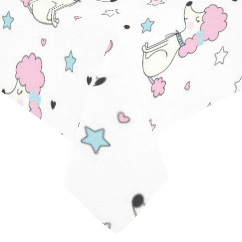 Cute poodle dog star pattern Tablecloth