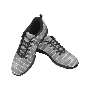 Brick Printed Pattern Print Design 05 Men's Breathable Sneakers ( Model 055)