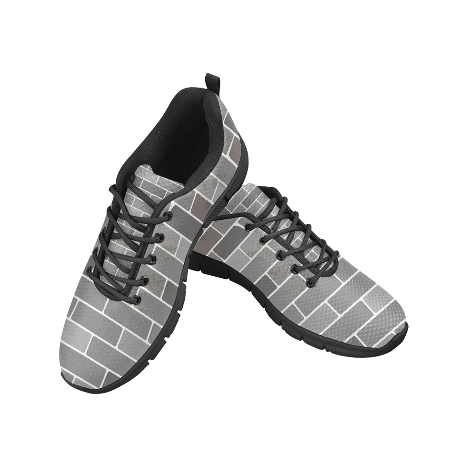 Brick Printed Pattern Print Design 05 Men's Breathable Sneakers ( Model 055)