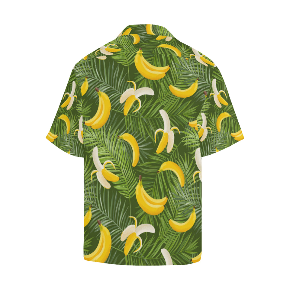 Banana Palm Leaves pattern Men's All Over Print Hawaiian Shirt