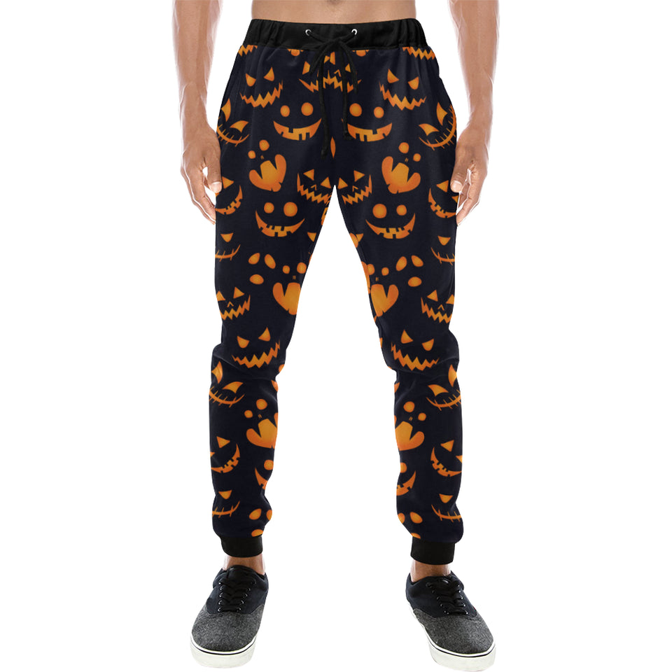 Halloween pattern Pumpkin background Unisex Casual Sweatpants
