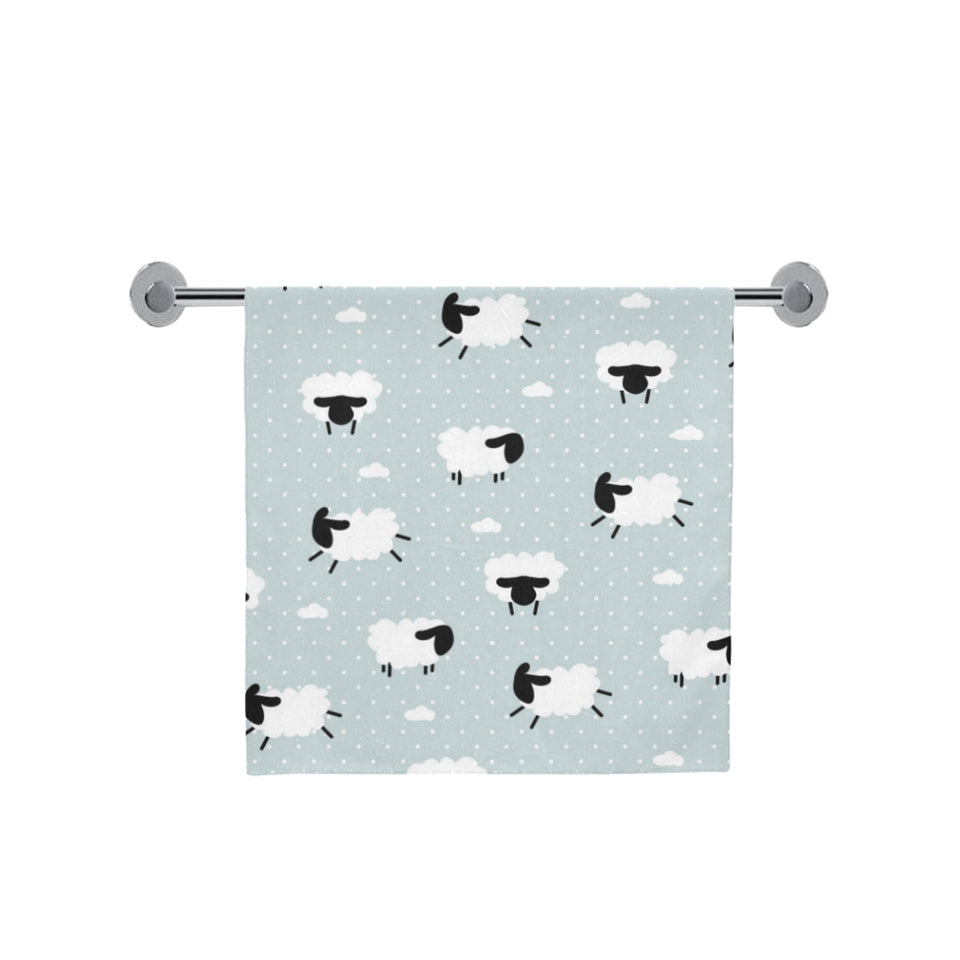 Sheep polka dot cloud pattern Bath Towel