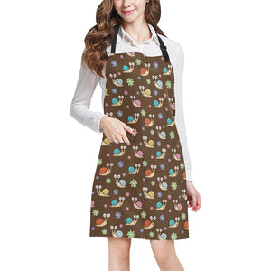 Snail Pattern Print Design 03 All Over Print Adjustable Apron