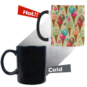 Colorful ice cream pattern Morphing Mug Heat Changing Mug