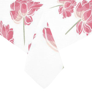 Pink lotus waterlily pattern Tablecloth
