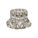 Happy pug pattern Unisex Bucket Hat