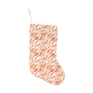 Fire flame watercolor pattern Christmas Stocking