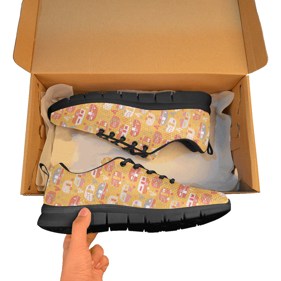 Camper Van Pattern Print Design 04 Men's Breathable Sneakers ( Model 055)