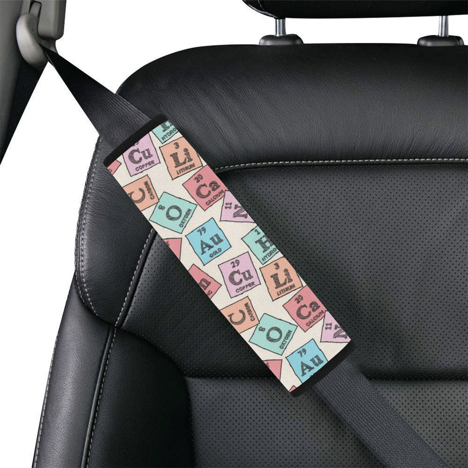 Chemistry Periodic Table Pattern Print Design 02 Car Seat Belt Cover