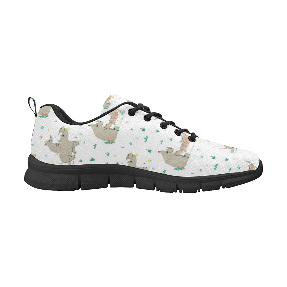 Cute Rhino pattern background Women's Sneaker Shoes