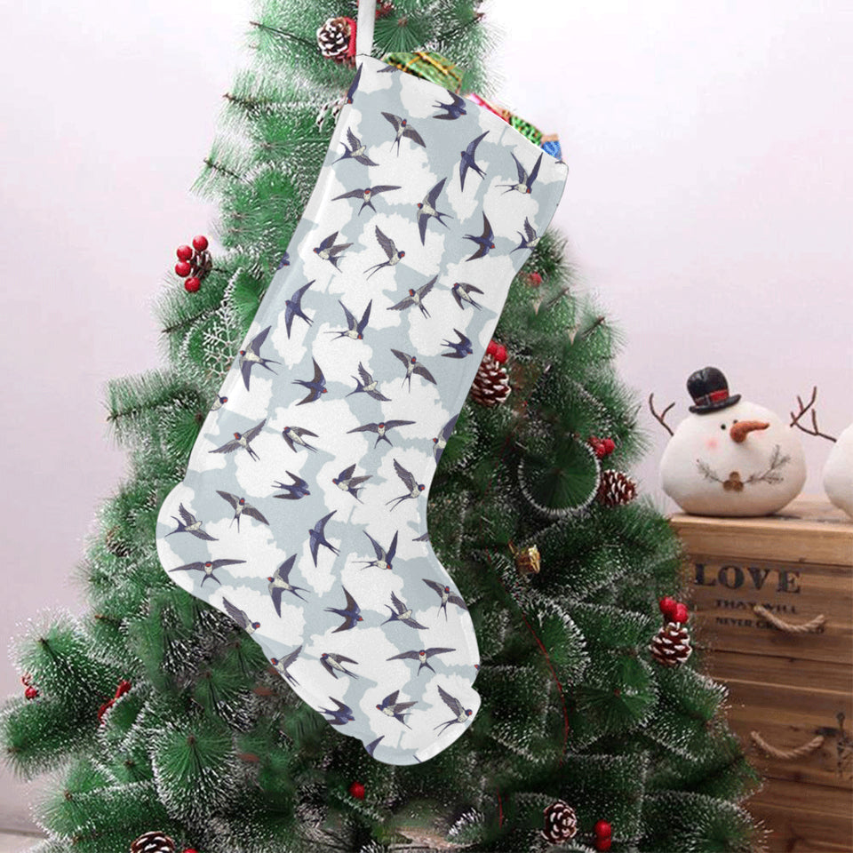 Swallow Pattern Print Design 05 Christmas Stocking
