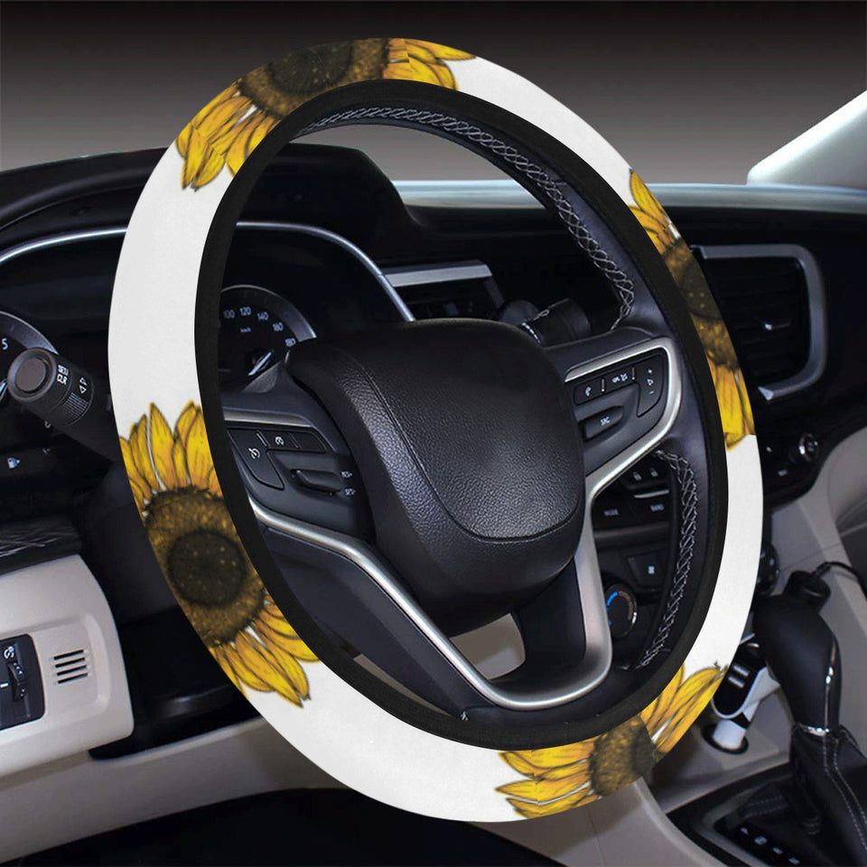sunflowers design pattern Car Steering Wheel Cover