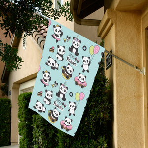 Cute baby panda pattern House Flag Garden Flag