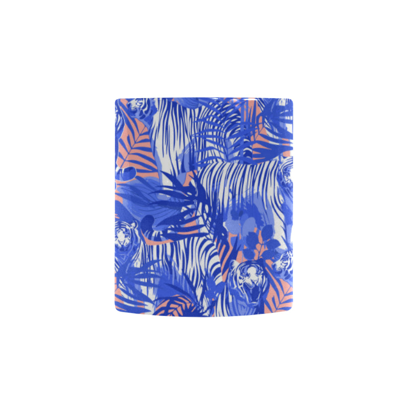 white bengal tigers pattern Morphing Mug Heat Changing Mug