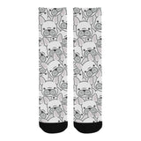 Cute french bulldog head pattern Crew Socks