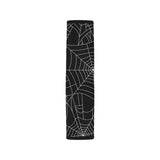 Spider web pattern Black background white cobweb Car Seat Belt Cover