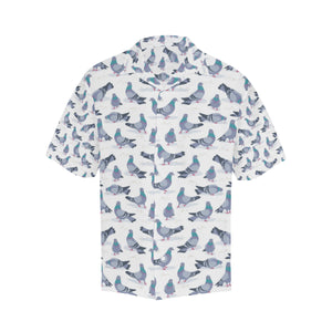 Pigeon Pattern Print Design 03 Men's All Over Print Hawaiian Shirt (Model T58)