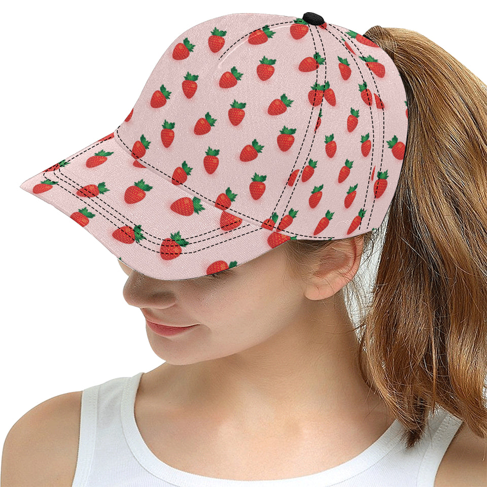 Strawberry beautiful pattern All Over Print Snapback Cap