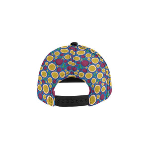 Passion fruit blue background All Over Print Snapback Cap