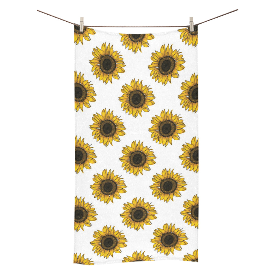 sunflowers design pattern Bath Towel