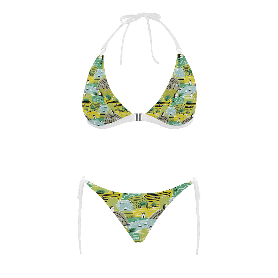 Hand drawn windmill pattern Sexy Bikinis Two-Piece Swimsuits