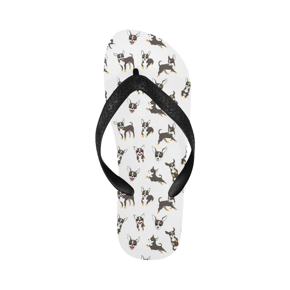 Chihuahua dog pattern Unisex Flip Flops