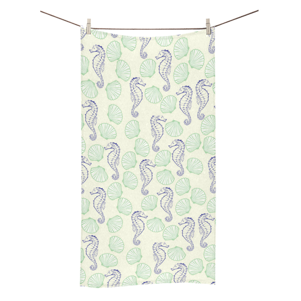 Seahorse shell pattern Bath Towel