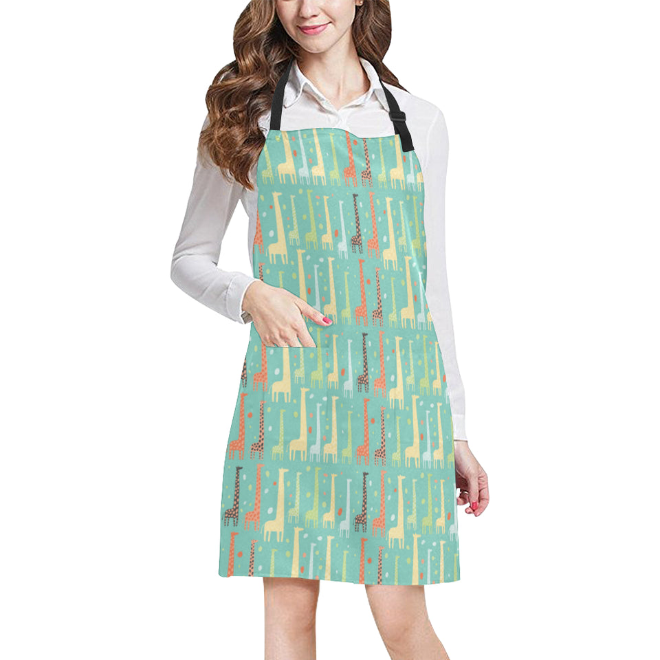 Giraffe Pattern Print Design 01 All Over Print Adjustable Apron