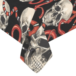 Red snake skull pattern Tablecloth