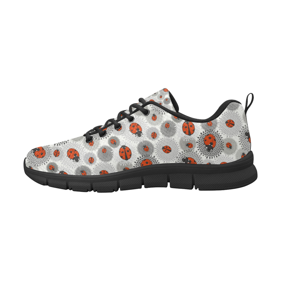 Ladybug Pattern Print Design 05 Men's Breathable Sneakers ( Model 055)