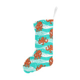 Octopuses sea wave background Christmas Stocking