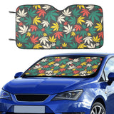 Canabis Marijuana Weed Pattern Print Design 02 Car Sun Shade