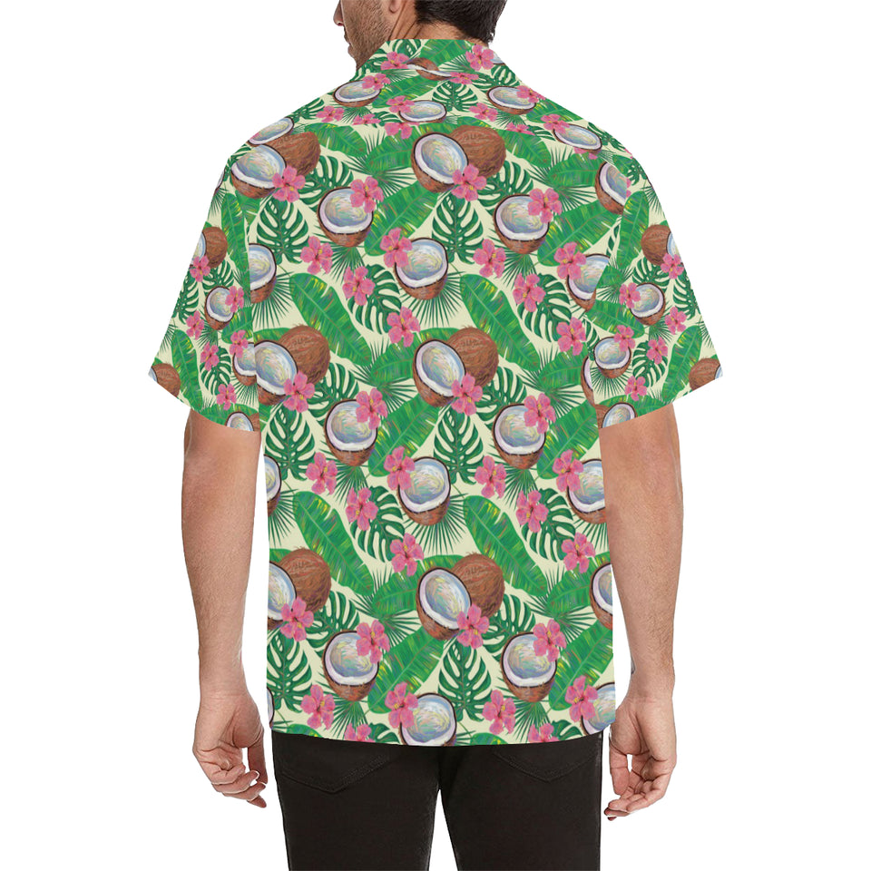 Coconut Pattern Print Design 01 Men's All Over Print Hawaiian Shirt (Model T58)