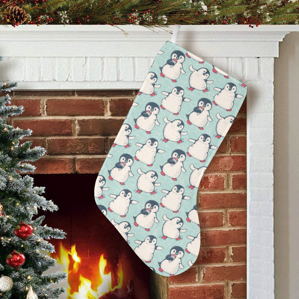 Cute Penguin pattern Christmas Stocking