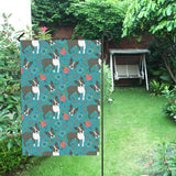 Boston terrier beautiful flower pattern House Flag Garden Flag