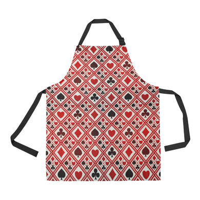 Casino Cards Suits Pattern Print Design 03 All Over Print Adjustable Apron