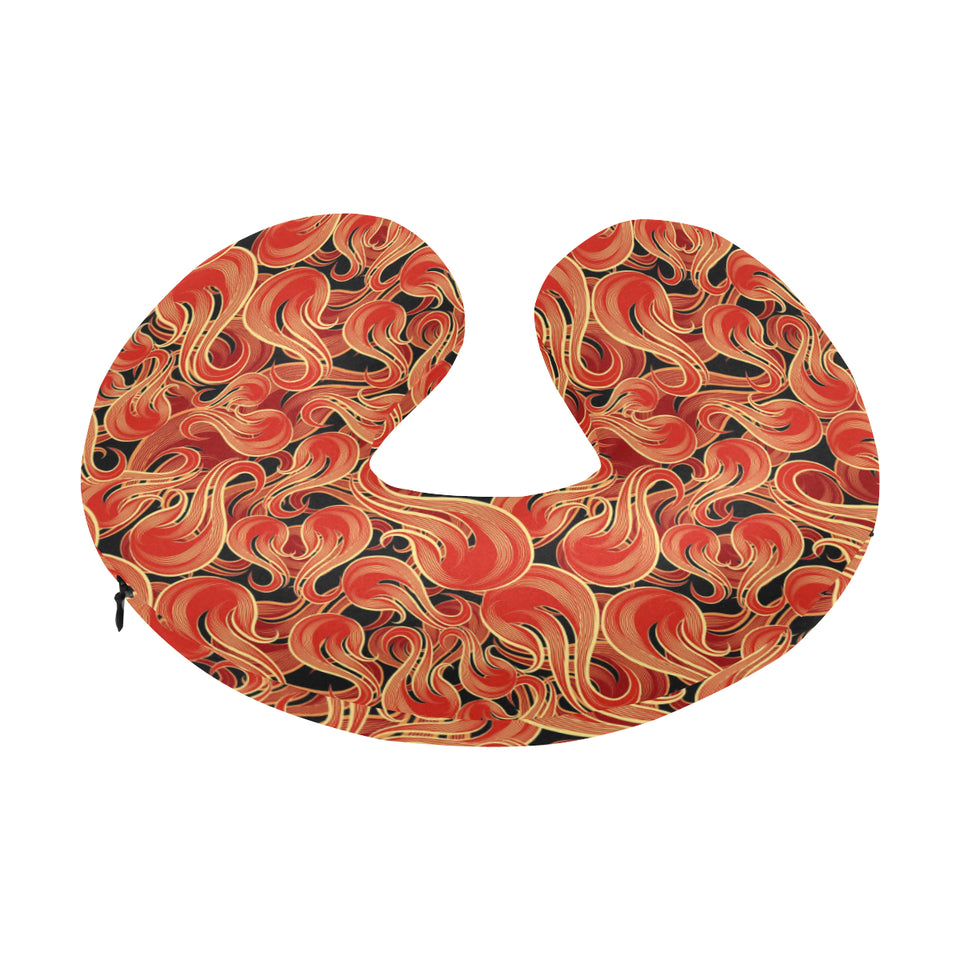 Fire flame pattern U-Shaped Travel Neck Pillow