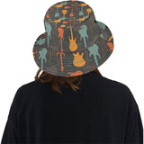 electric guitars pattern Unisex Bucket Hat