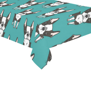 Hand drawn boston terrier dog pattern Tablecloth