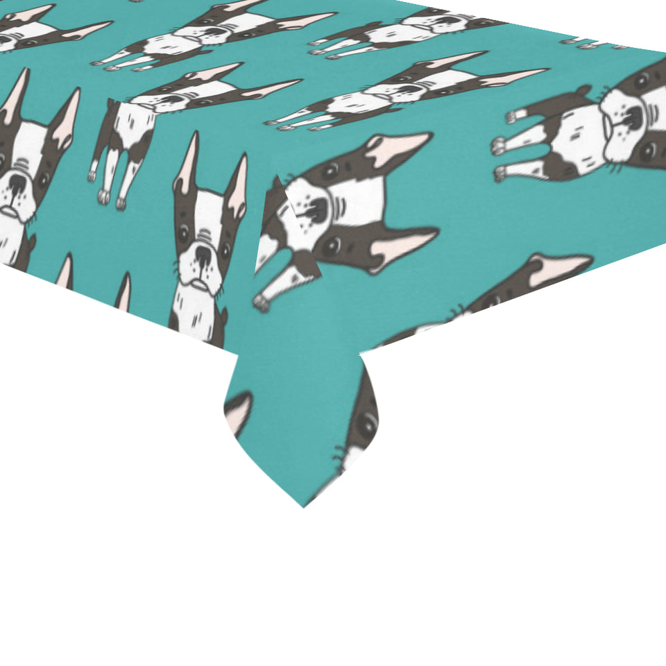 Hand drawn boston terrier dog pattern Tablecloth