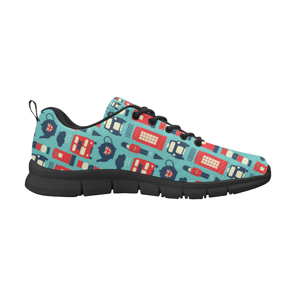 British Pattern Print Design 04 Men's Breathable Sneakers ( Model 055)