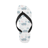 cute rhino heart pattern Unisex Flip Flops