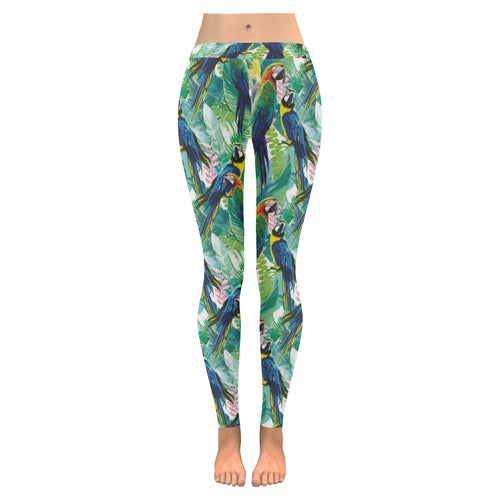 Colorful parrot exotic flower leaves Women's Legging Fulfilled In US